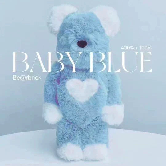 現貨-BE@RBRICK BABY BLUE 400%+100%